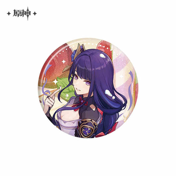 【굿즈-뱃지】 원신 주년 기념 파티 시리즈 4주년 캔뱃지 라이덴 쇼군