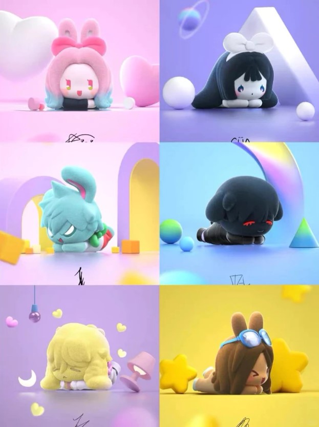 【굿즈-피규어】 ALIEN STAGE B6 토끼 시리즈 트레이딩 피규어 (랜덤)