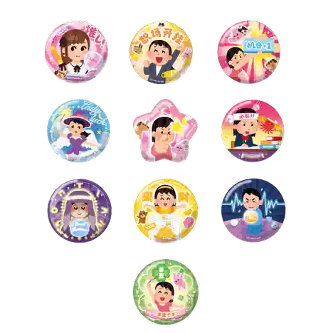 【굿즈-뱃지】 이라스토야 B9 초 럭키 타임 시리즈 트레이딩 캔뱃지 (랜덤)