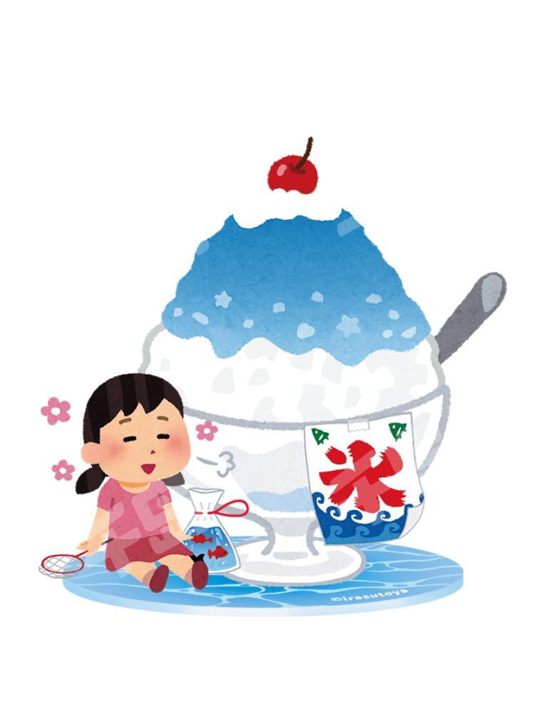 【굿즈-아크릴스탠드】 이라스토야 아크릴스탠드 한 입, 여름의 빙수!