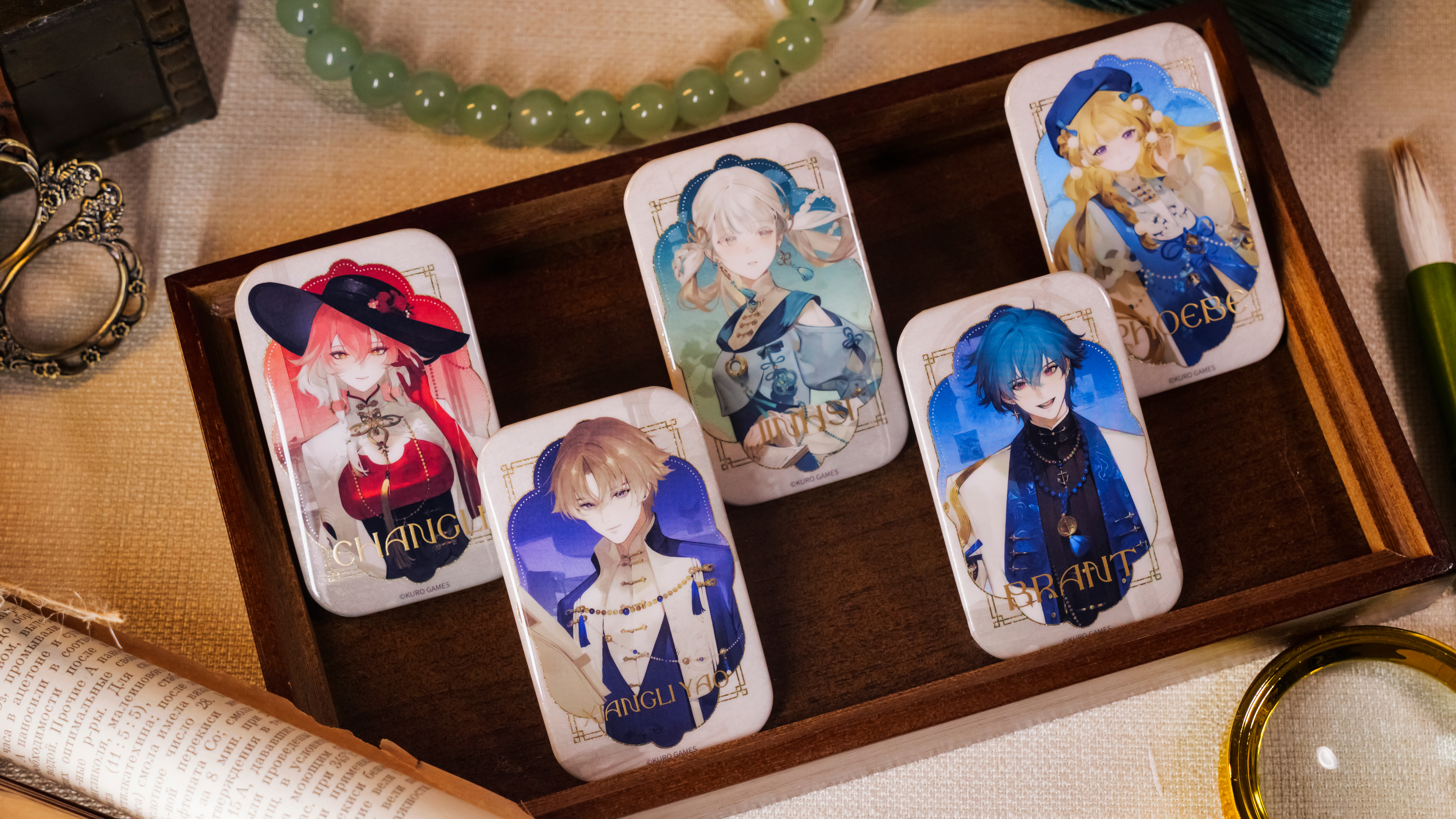 【굿즈-뱃지】 명조 기몽환영 시리즈 네모 뱃지 상리요