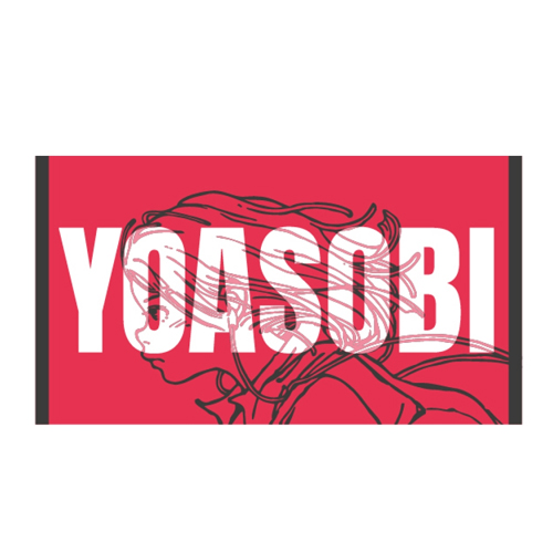 【굿즈-티셔츠】 YOASOBI - 비치타올 (Red×Gray)