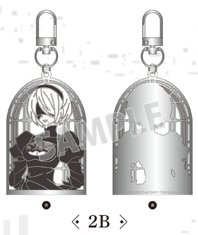 【포인트경품】 NieR Automata Ver1.1a 스테인드글라스풍 키체인 2B