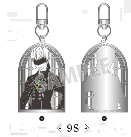 【포인트경품】 NieR Automata Ver1.1a 스테인드글라스풍 키체인 9S